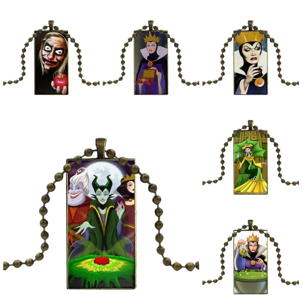 Бронзовый цвет стеклянный кабошон с прямоугольной подвеской ожерелье чокер для