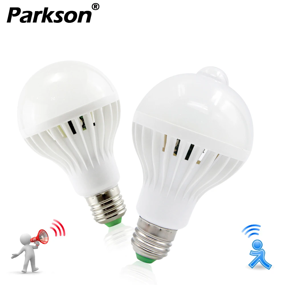 Светодиодная лампа с датчиком движения E27 220 В 3 Вт 5 7 9 12 Вт|led buld e27|led buldled lamp |