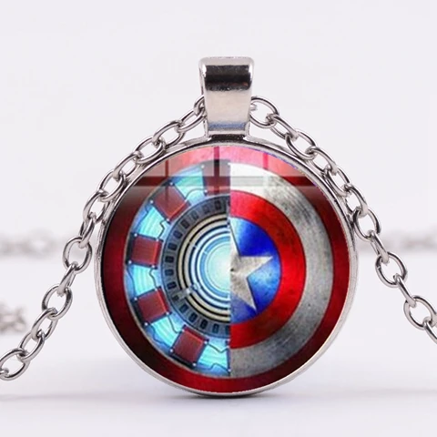 SONGDA Marvel Железный человек Tony Stark Arc ожерелье в виде реактора стеклянный кабошон кулон Мстители 4 эндшпиль квантовое царство фильм сувенир - Окраска металла: Style 3