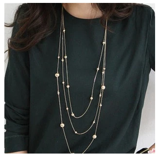 Лидер продаж многослойный свитер в богемном стиле ожерелье цепочка с длинными