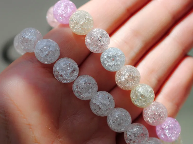 Модные летние браслеты с натуральным камнем и цветными кристаллами для женщин