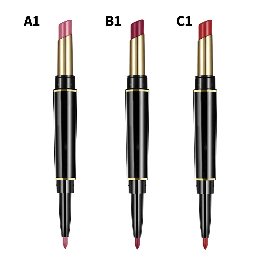 2 полосная Водонепроницаемая Матовая жидкая губная помада с увлажняющим