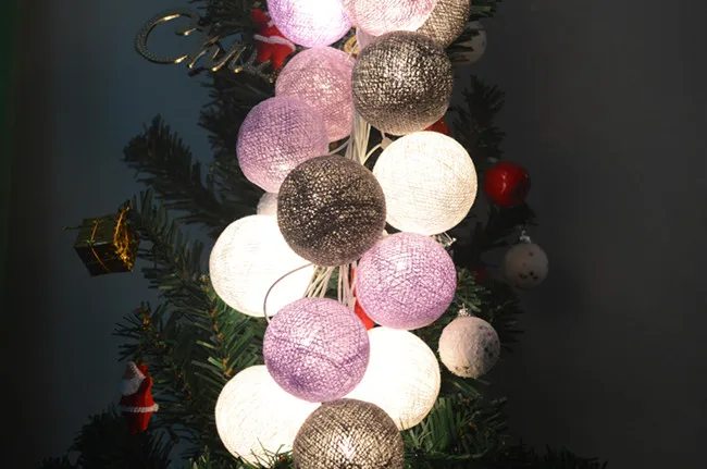 20 шт./компл. смешанный серый фиолетовый белый ватным тампоном гирлянды гирляндой