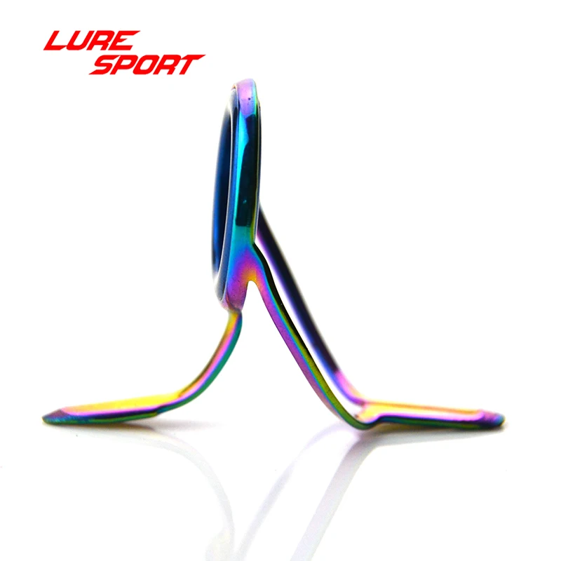 LureSport 9 шт. направляющая Радужная рама MN, верхний набор, литье удилища, Строительные Компоненты, синее кольцо, направляющая удилище, ремонт, DIY аксессуары