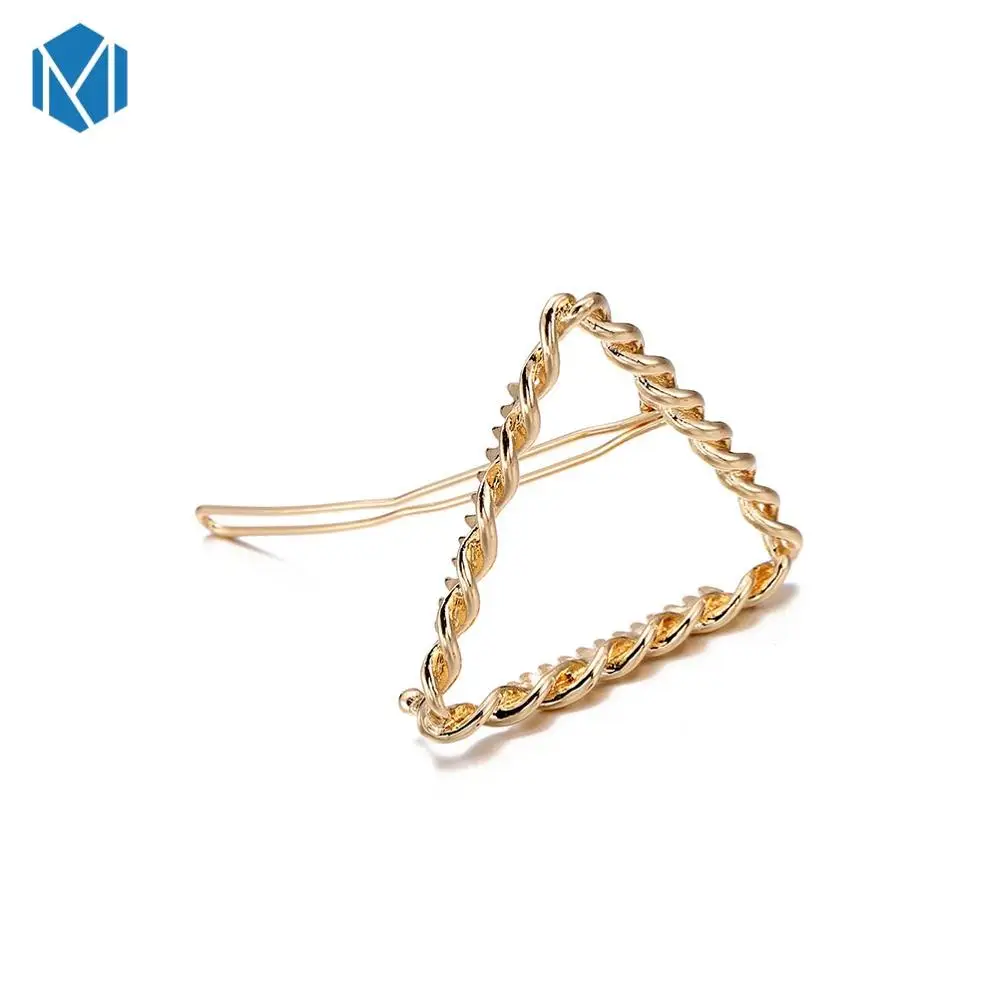 Triangle-Gold M MISM Star заколки для волос для женщин, модные милые имитирующие заколки в Корейском стиле, металлические заколки для волос из сплава, аксессуары для волос для девочек - Цвет: Triangle-Gold