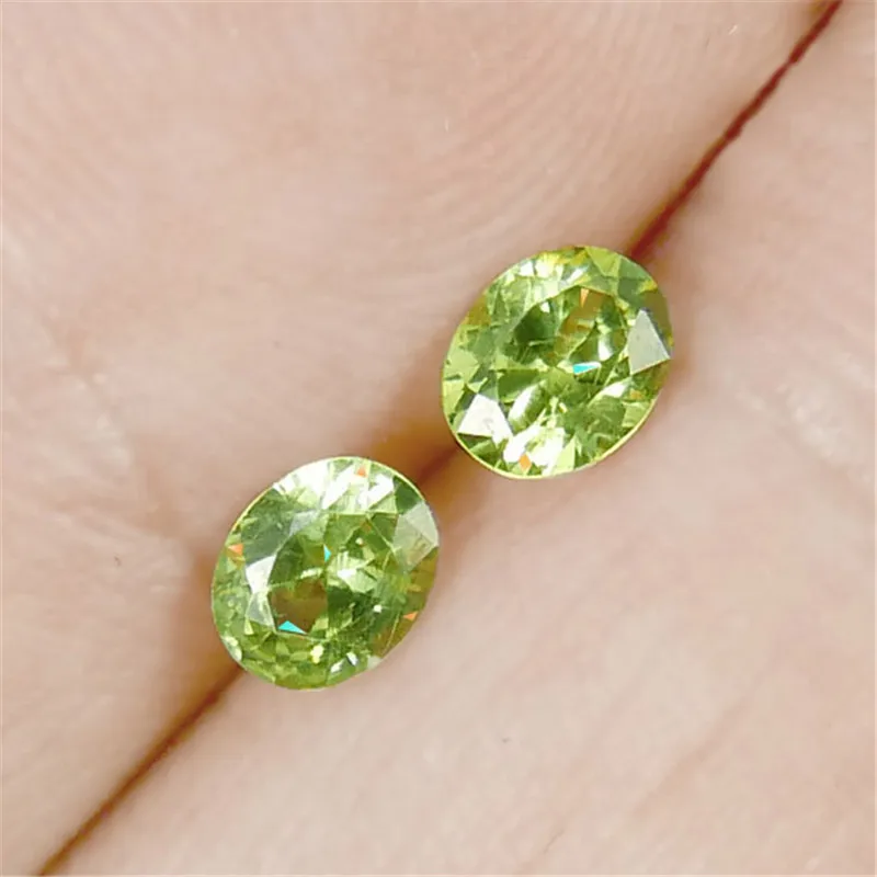 0 79 карат одна пара натуральный редкий зеленый Demantoid гранат незакрепленный