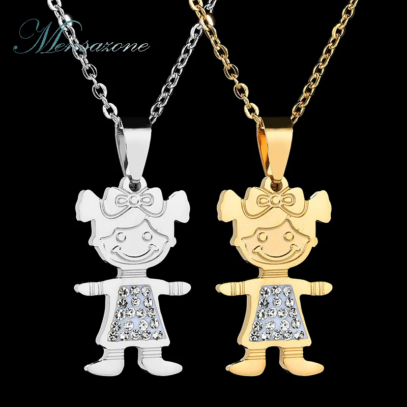 Ожерелье с кулоном для девочки из нержавеющей стали|necklace stainless steel|family necklacependant