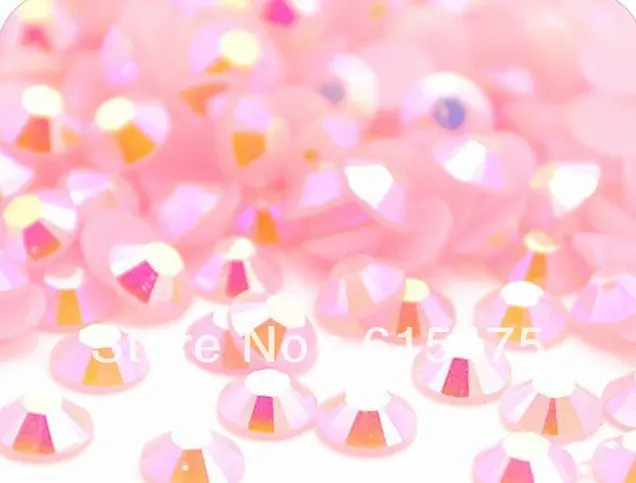

6mm Jelly Lt.Rose AB Color SS30 crystal Resin rhinestones flatback Nail Art Rhinestones,10,000pcs/bag