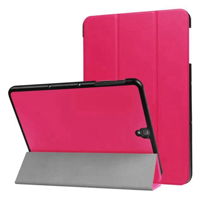 rose Тонкий магнитный складной чехол-подставка из искусственной кожи для Samsung Galaxy Tab S3 s3 9,7 SM-T820/T825/T829 9,7 дюймов чехол для планшета+ пленка+ ручка - Цвет: rose