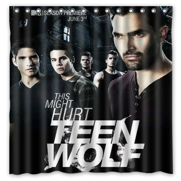 Водонепроницаемая занавеска для душа Teen Wolf Полиэстеровая устойчивая к плесени