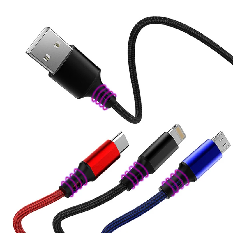 NOHON 3.5A 3 в 1 USB кабель освещение для iPhone X 8 XS MAX XR 7 6 6s Plus Micro usb type C Xiaomi huawei зарядный 2