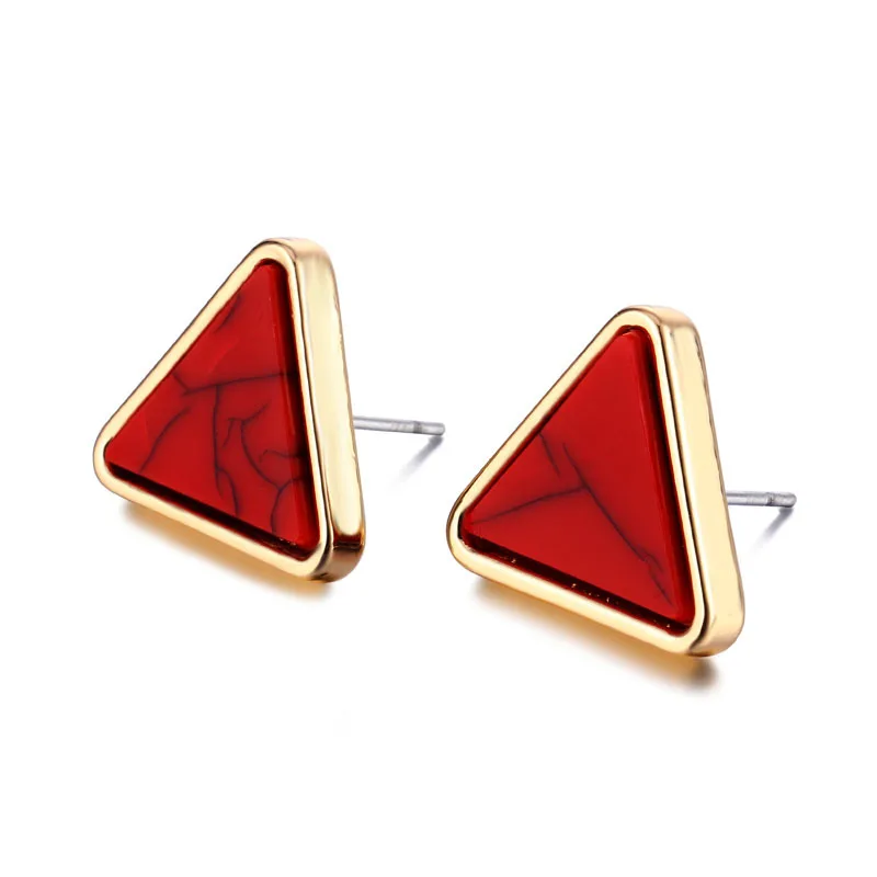 

Created Women Acrylic Stud Earrings Fashion Crack Triangle Alloy Ear Nails Brinco Party Bijoux Birthday