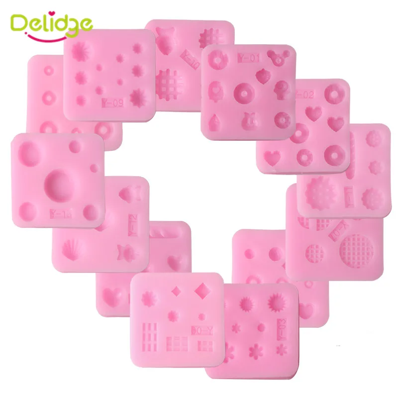 Delidge 13 шт./компл. модные милые Nail Art форма 3D силиконовый помадной форма для торта, печенья, сделай сам, свадебное инструменты для украшения тортов из мастики