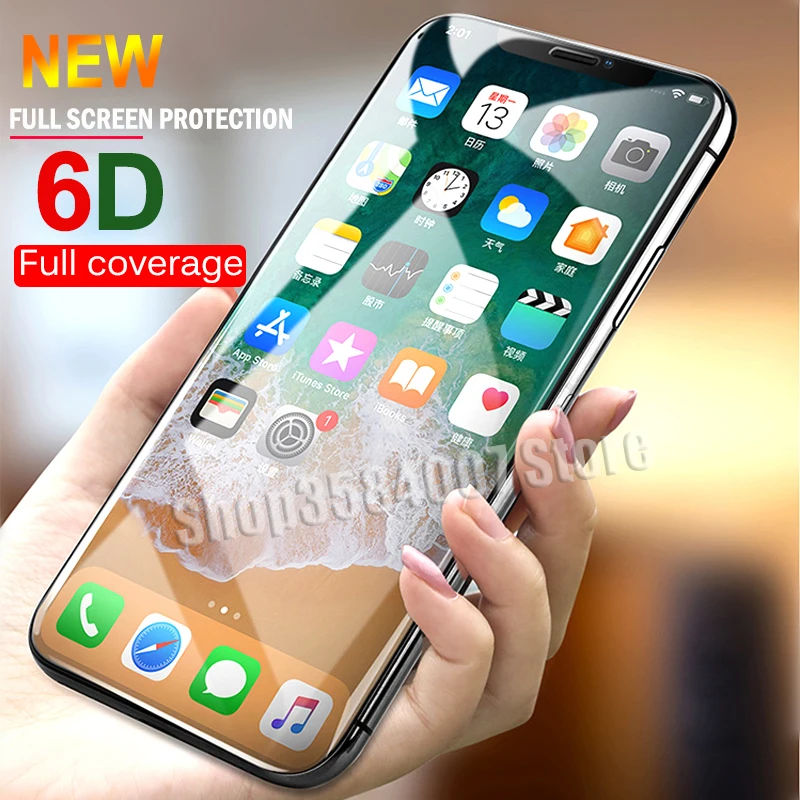 6D изогнутое закаленное стекло для iphone X XS Max XR полное покрытие защита экрана закаленное стекло для Apple iphone X XS Max 9H стекло