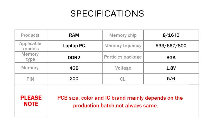 VEINEDA Sodimm ddr2 4 ГБ 2 ГБ 800 МГц для ноутбуков Intel amd поддержка памяти ddr2 sodimm 667 ddr 2 4 Гб