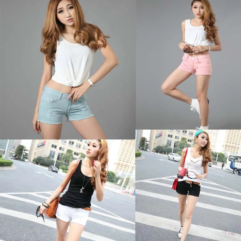 new 2014 colored pants denim shorts 
