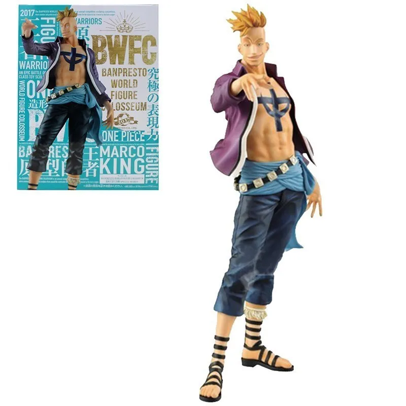 21 см оригинальная аниме одна штука ПВХ Марко белая борода Пиратская игрушка