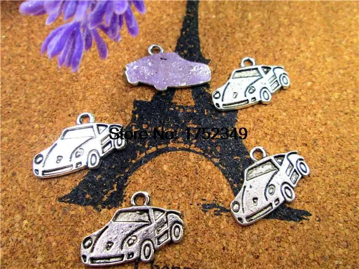 

75pcs--Sports Car Charms,Antique Tibetan silver Sports Car Charms Pendant 21x14mm