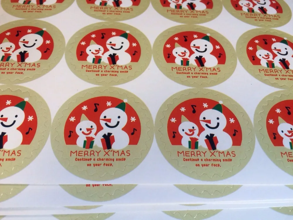 240 шт. бумажная наклейка с рождеством подарочная упаковка Уплотнительная для