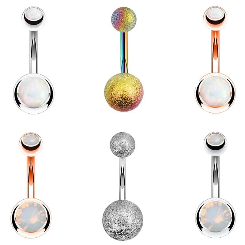1 шт. Новое скраб-опаловое кольцо для пупка хирургической стали банановая бижутерия для тела пирсинга сексуальное настоящее пупо.