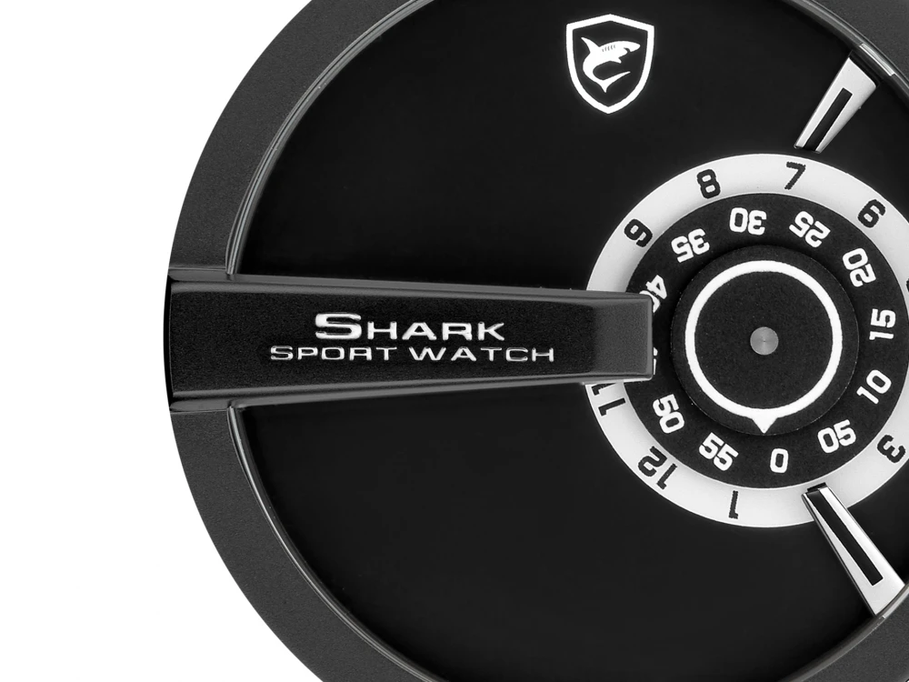 Роскошные спортивные часы SHARK с черным циферблатом, специальный дизайн, кварцевые коричневые мужские креативные часы Crazy Horse с кожаным ремешком/SH562