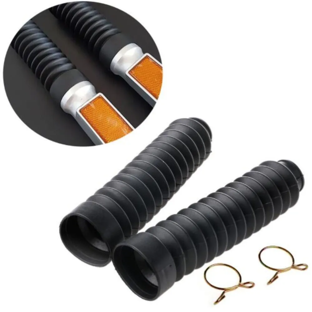 

2Pcs/Set 30mm Universal Motorcycle Rubber Front Fork Cover Gaiters Gators Boots