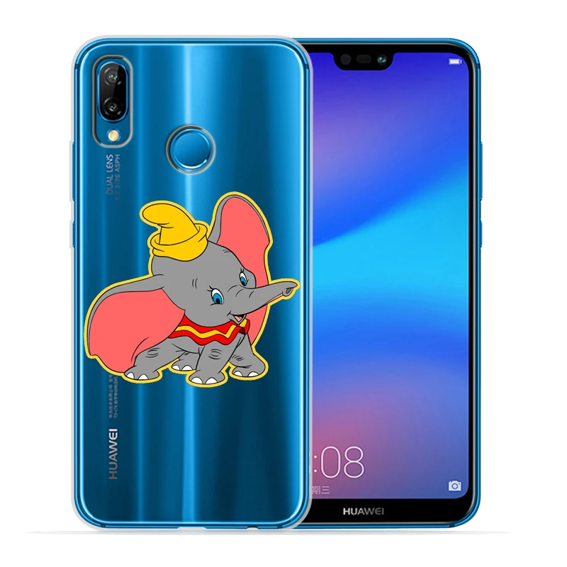 Мягкий прозрачный чехол Dumbo для huawei P30 Lite для huawei P30 Pro P20 Lite P8Lite P9Lite P Smart Capa силиконовый Etui