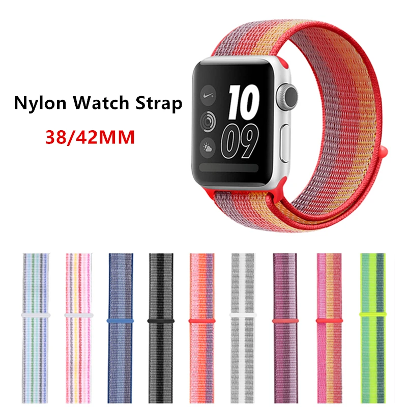 Milanese Nylon Watchband For iWatch Apple Watch 38mm 42mm Series 1 2 3 Hook &amp Loop Fastener Band Sport Strap Wrist Belt Bracelet |