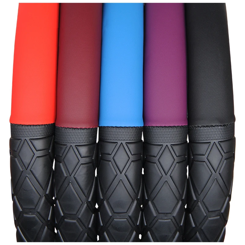 Нескользящий чехол рулевого колеса автомобиля из искусственной кожи 5 цветов 38