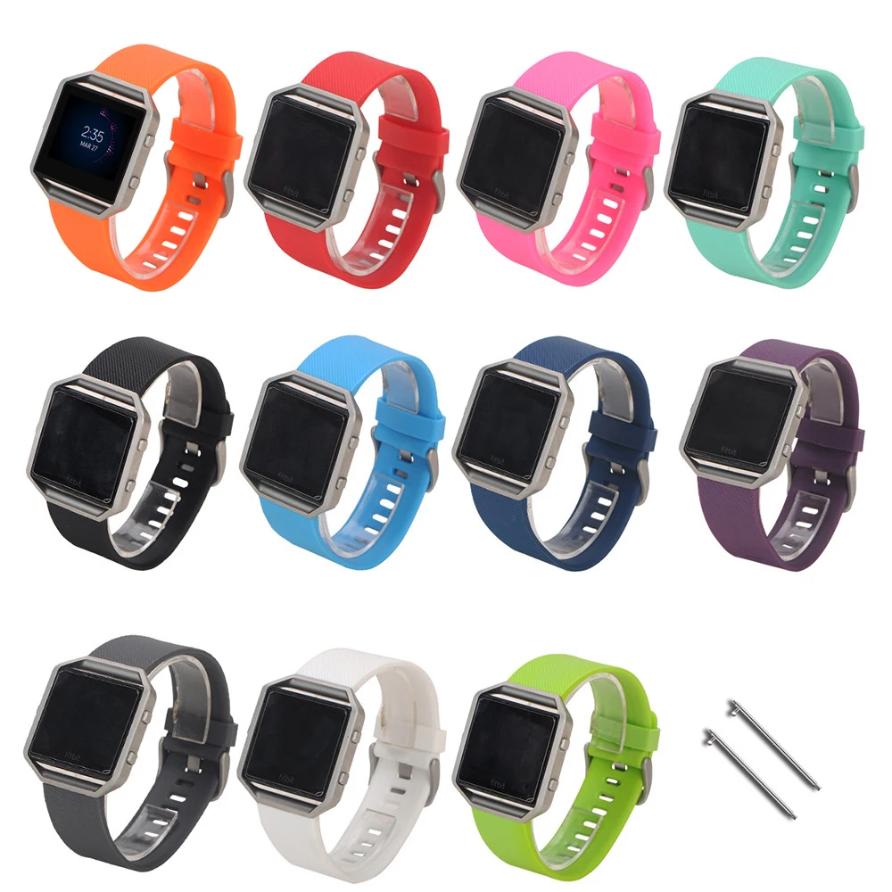 Силиконовый ремешок для часов S/L Fitbit blaze быстросъемный мягкий резиновый