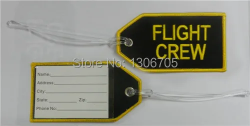 Вышитая бирка для багажа|flight crew luggage|flight crewcrew bag tag |