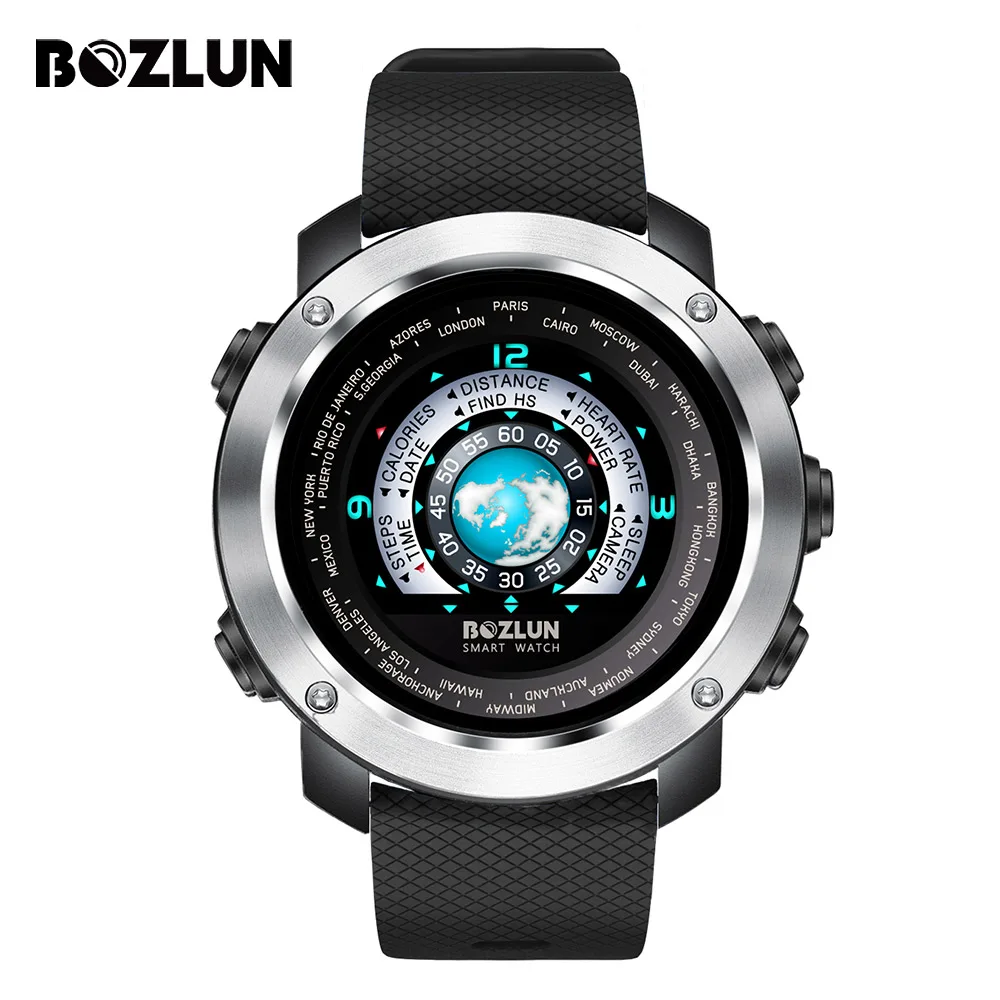 Модные мужские Смарт часы для iPhone Android с пульсометром шагомером треком сна