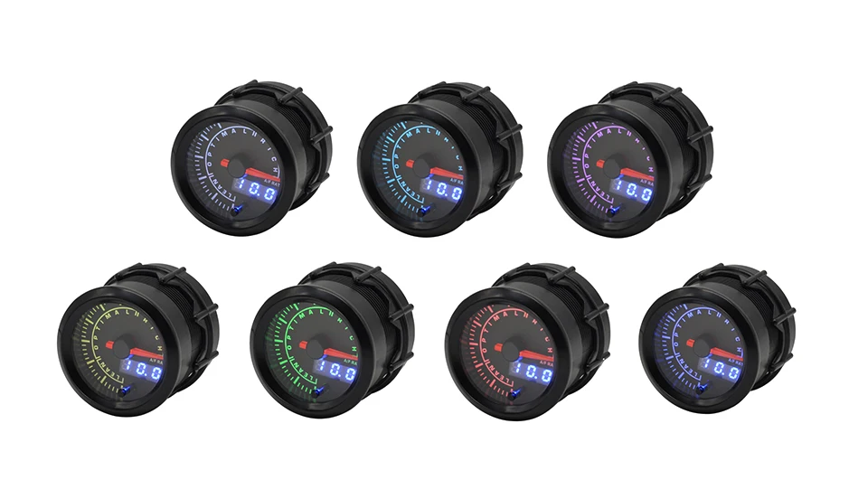 Dragon gauge " 52 мм 7 цветов подсветка светодиодный двойной дисплей гоночный автомобиль воздушный расход топлива Датчик узкополосный метр