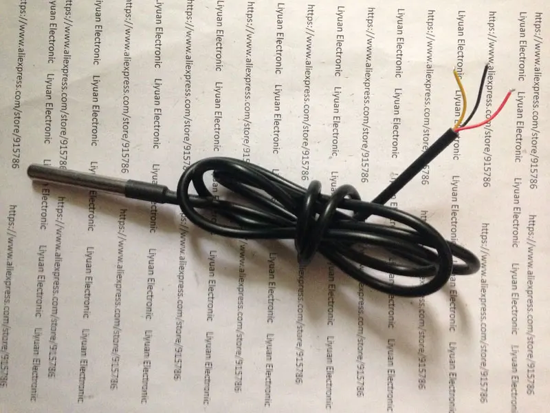 Водонепроницаемый датчик температуры DS18b20 из нержавеющей стали 6*50 мм 18b20 1 м |