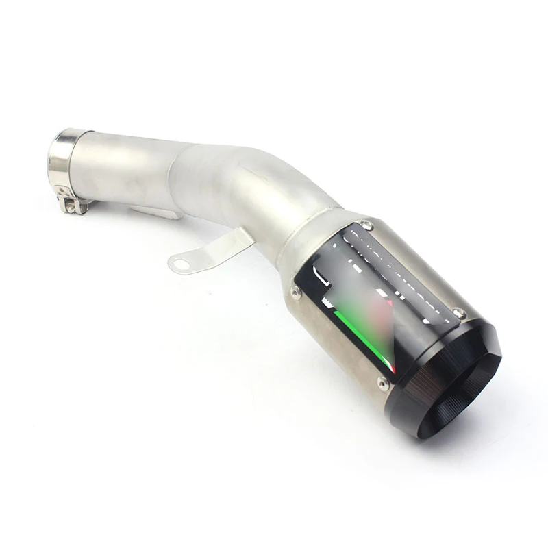 Глушитель выхлопной трубы мотоцикла + труба средней длины без шнуровки полная