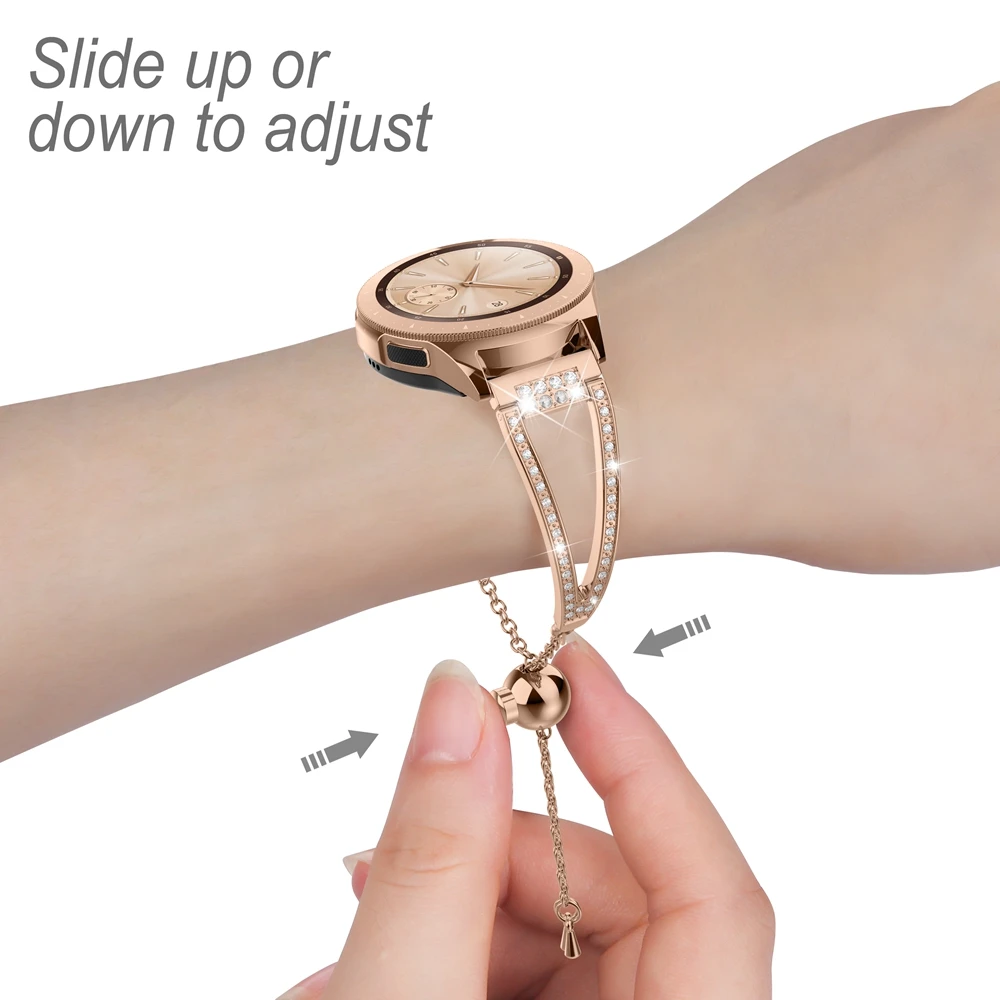 Watch 42mm Band Women Bling Jewelry Bracelets for 20mm Quick Release Strap For Samsung Galaxy Watch 42mm/Galaxy Watch Active 40m
