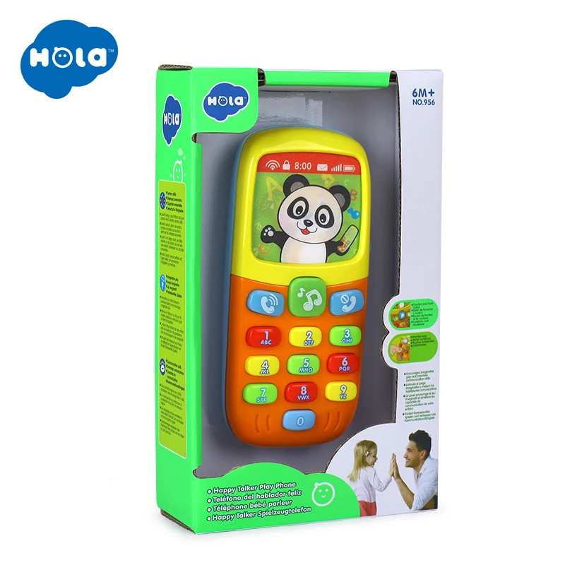 HOLA 956 детские игрушки мобильный телефон Раннее Обучение машина Электрический телефон модель машина игрушка для детей