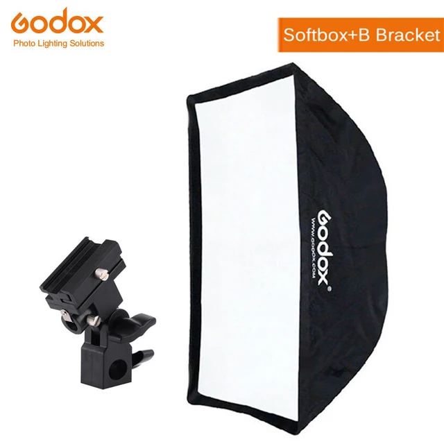 Черный Godox 60x90 см Зонт софтбокс кронштейн светильник Стенд Комплект для строб студия Вспышка Скорость светильник фотографии - Цвет: Черный