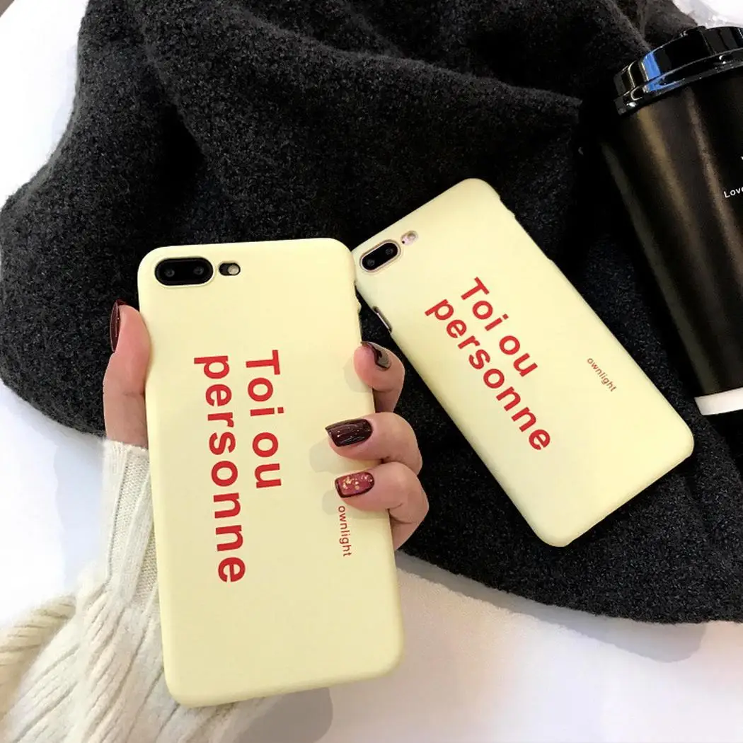 Letter Pattern Soft Mobile Phone Case Back Easy to install and take off. Cover For iPhone Anywhere You Need |
