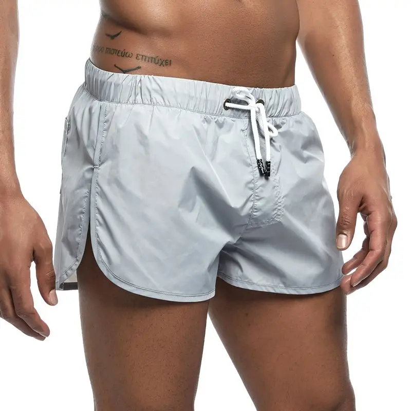 JOCKMAIL Side slit Dry Men's Board Shorts Summer Beach Surfing Man Swimming Shorts Athletic Sport Running Hybrid Home Shorts