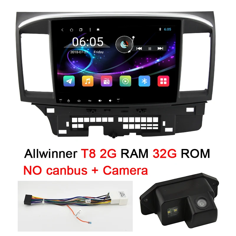T8 NO Canbus camera AUTOTOP 2 Din Автомобильный мультимедийный радио Android 9,0 для Mitsubishi Lancer 2007- 10,1 дюймов Lancer DVD Автомобильный gps Видео плеер стерео - Цвет: T8 NO Canbus camera