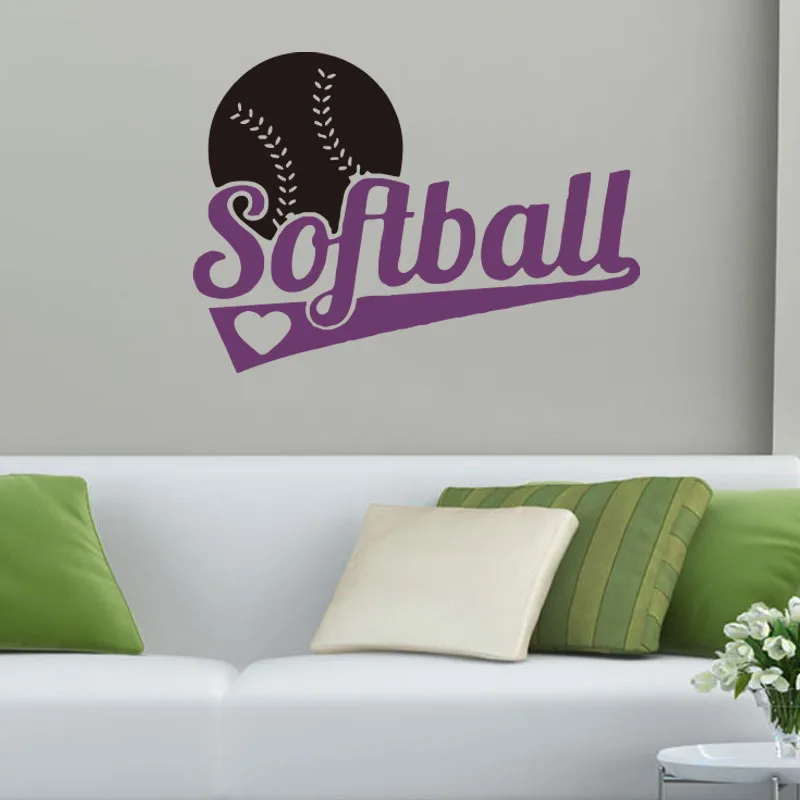 2 шт комбинированный Софтбол съемные обои настенный виниловый стикер для