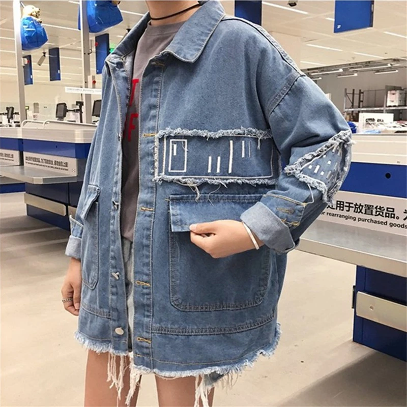 2018 весна и осень нового размера плюс модная женская Свободная Повседневная