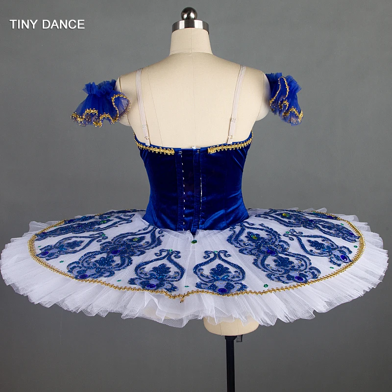 Голубая птица темно синий бархатный лиф профессиональная балетная пачка с