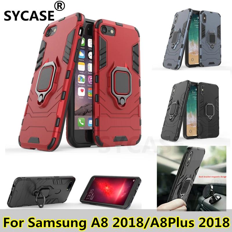 Чехол SYCASE armor для Samsung Galaxy A8 A8Plus 2018 мобильного телефона антиосенний Кронштейн