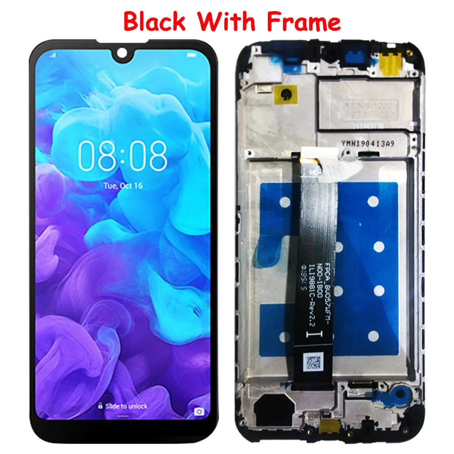 Оригинальный ЖК дисплей Huawei Honor 8S дигитайзер в сборе для Y5 2019 с рамкой запасные