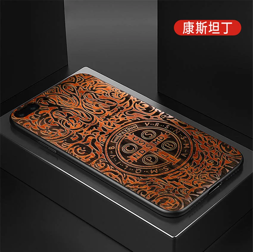 Новинка, чехол для iPhone 8, iPhone 8 Plus, тонкая деревянная задняя крышка, TPU, чехол-бампер для iPhone 7, чехол для телефона s 7 Plus - Цвет: as picture