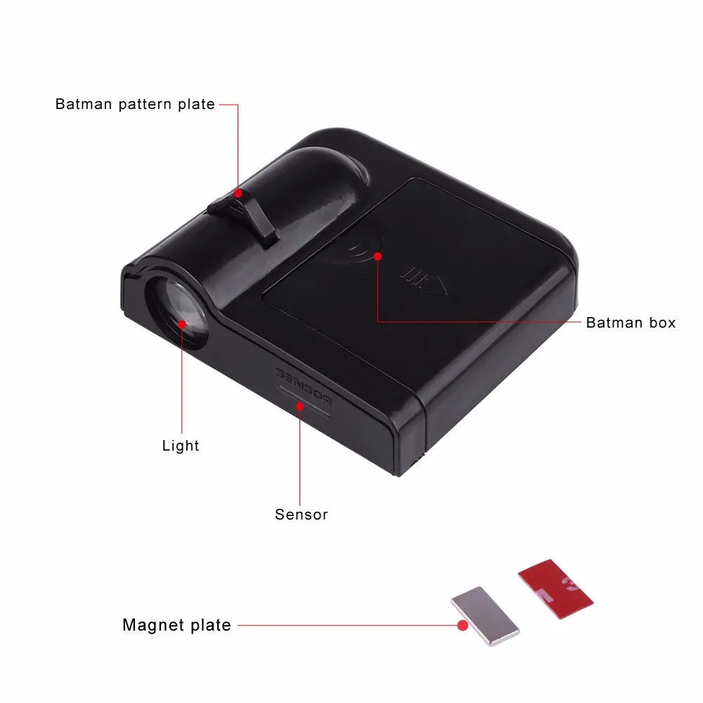 2 шт. Автомобильный светодиодный лазерный проектор с логотипом теневой свет