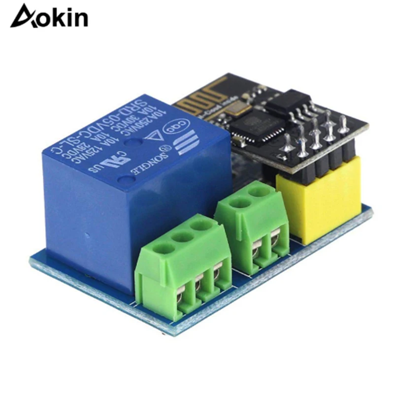 

Aokin ESP8266 Relay with ESP8266 ESP-01S Serial WIFI Wireless Transceiver Module For Arduino UNO R3 Mega2560 Nano Raspberry Pi