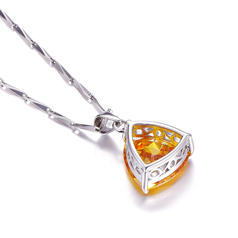 BONLAVIE 100% Серебро 925 пробы подвеска с желтым цитрином лучший подарок для девушки